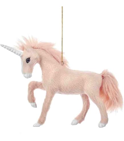 Kurt S. Adler Plush Ornament for Christmas Tree - Pink Unicorn in the