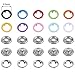 Jovitec 200 Sets Snap Fasteners Romper Snaps Craft Pliers Tool Prong Buckle Metal Ring Button Press Studs Sewing Craft 9.5 mm, 10 Colors