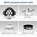 Upintek 2 Piece Steamer Rack for Instant Pot, Stainless Steel Stackable Egg Steam Stand Vegetable Pressure Cooker Steaming Racks Set with Kitchen Plate Gripper