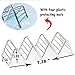 4 Pack Stainless Steel Taco Holder, STNTUS INNOVATIONS Taco Stand Up Rack, Taco Party Platters and Serving Trays, 12 to 16 Space for Hard or Soft Shells