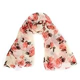 Malloom Rose Womens Voile Long Stole Scarves Korean Shawl Scarf
