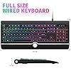Wired-Backlight-Keyboard-Jelly-Comb-USB-Wired-Rainbow-Illuminated-Gaming-Keyboard-UK-QWERTY-Layout-with-Wrist-Support-Black Wired Backlight Keyboard, Jelly Comb USB Wired Rainbow Illuminated Gaming Keyboard UK QWERTY Layout with Wrist Support…
