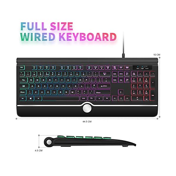 Wired-Backlight-Keyboard-Jelly-Comb-USB-Wired-Rainbow-Illuminated-Gaming-Keyboard-UK-QWERTY-Layout-with-Wrist-Support-Black Wired Backlight Keyboard, Jelly Comb USB Wired Rainbow Illuminated Gaming Keyboard UK QWERTY Layout with Wrist Support…