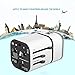 Travel Adapter Worldwide All in One Universal Travel Adaptor Wall AC Power Plug Adapter Wall Charger with Dual USB Charging Ports for USA EU UK AUS(White)
