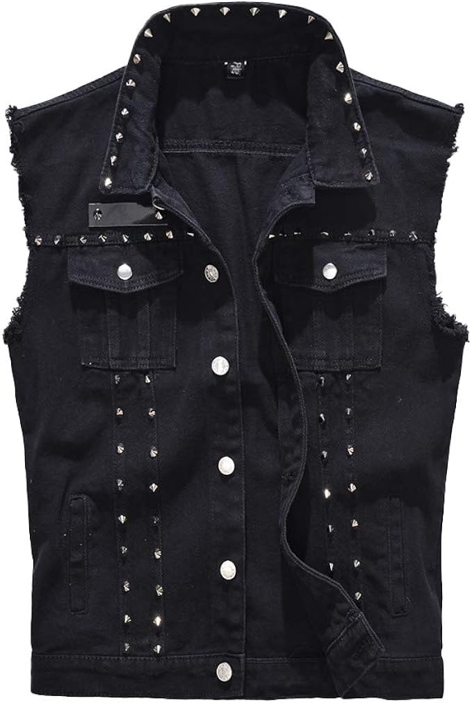 mens black studded jeans