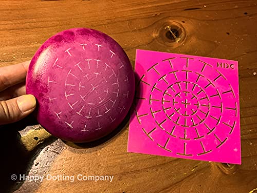 Rock Mold - Rock painting stencil - Silicone rock mold to make large perfectly smooth shape for Stone Art, Crafts, Dotting Mandala art - Happy Dotting Company - Design #4
