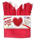 DADM Heart Pillow Craft Kit, DIY Crafts Kits for Kids and Adults, Girls and Boys No sew Tie a Pillow kit, Knot-it and Stuff , Precut Fleece Fabric and Stuffing Selfme