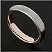 MNH Tungsten Rings for Men Women 4mm Rose Gold Plated Brushed Matte Finish Wedding Band