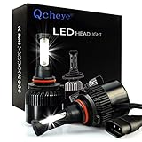 LED Headlight Bulbs All-in-One Conversion Kit - HB3 9005 2Pcs 8000Lm 6000k Cool White with Super Bright - 2 Year Warranty