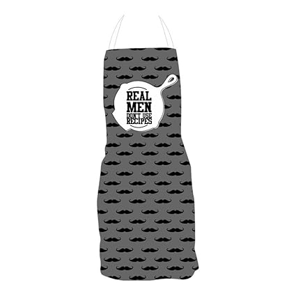 Yaya Cafe Gifts for Men, Funny Real Men Dont Use Recipes Apron for Men, Birthday Anniversary Gifts for Husband Boyfriend