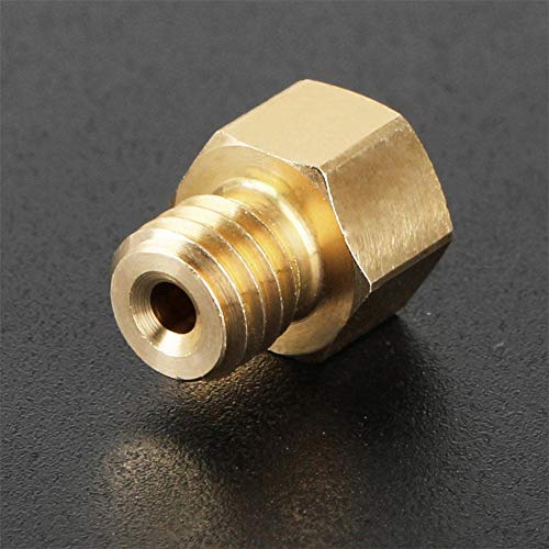 Heitaisi 0.4mm 3D Printer Nozzles, Wear Resistant Extruder Head for MK8 3D Printer, Compatible with PETG ABS PEI PEEK and Other Consumables