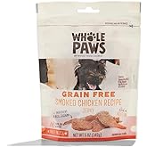 Whole Paws, Grain-Free Jerky Dog Treats, Smoked Chicken Recipe, 5 Ounce