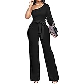 sexycherry Formal Jumpsuit for Women Dressy Elegant Long Straight Pants Jumpsuits for Party Club with Zipper