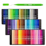 Shuttle Art Fineliner Pens, 100 Colors 0.4mm Fineliner Color Pen Set Fine Line Drawing Pen Fine Point Markers Perfect for Adult Coloring Books Drawing and Bullet Journal Art Projects