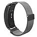 Compatible Gear Fit2 Pro/ Fit2 Band, OenFoto Metal Stainless Steel Replacement Accessories Strap Magnet Lock Samsung Gear Fit 2 Pro SM-R365/SM-R360 Smartwatch (Black, Large)