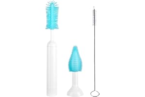 Biniveil Electric Bottle Brush Cleaner - Electric Brush Travel Bottle Cleaner Kit,Washer Long Handle Cleaning Supplies for Mo
