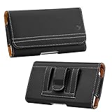 Iphone 6, 6s Case, Holster Belt with Clip / Loops Belt Pouch Id Card Holder Cover Kaede [Screen Guard] Protector and Two Stylus For iPhone 6 6S (Black)