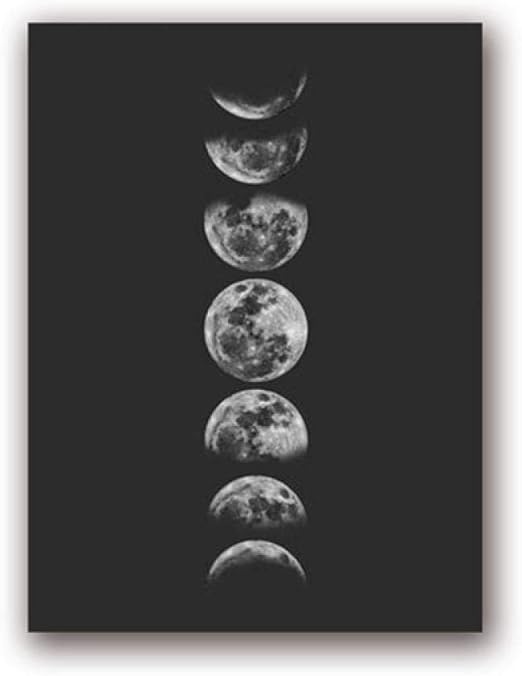 Amazon Com Qf Fase Lunar Arte De La Pared Poster En Lienzo