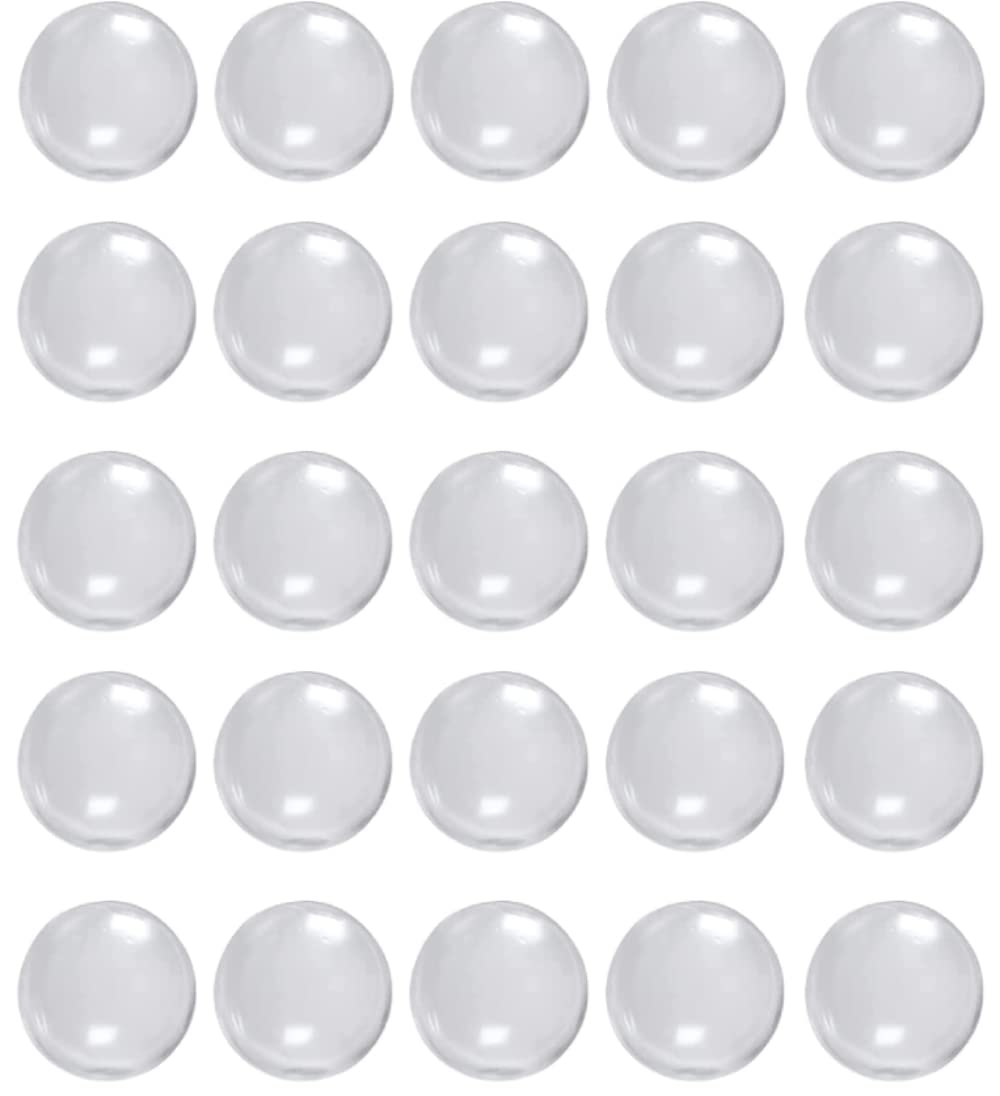 Bumpers in Transparent Silicone, Diameter 10 mm Thickness 3 mm, Bumper Grommets for Doors, Furniture, Drawers, Cabinet, Windows - 25 Pcs