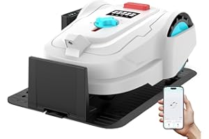 YARDCARE M800Plus Cordless Robot Lawn Mower with GPS + Visual Navigation, Bow-Shaped Path Mowing, APP Control, 4.0Ah Automatic Robotic Lawnmower for 1/5 Acre, Obstacle Avoidance, Height Adjustment