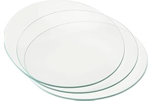 PATIKIL 150 mm Diameter Watch Glass, 3 Packs Beaker Cover Smooth Edges Chamfered Arc for Laboratory, Transparent