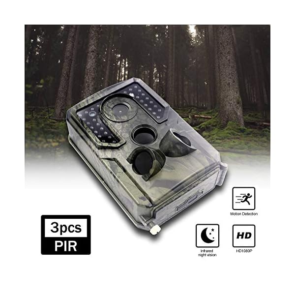 XUMU Wildkamera Jagdkamera, 12 MP, 1080P HD, wasserdichte Trail-Kamera mit 120° Weitwinkel, bewegungsaktivierte… – Bild 5