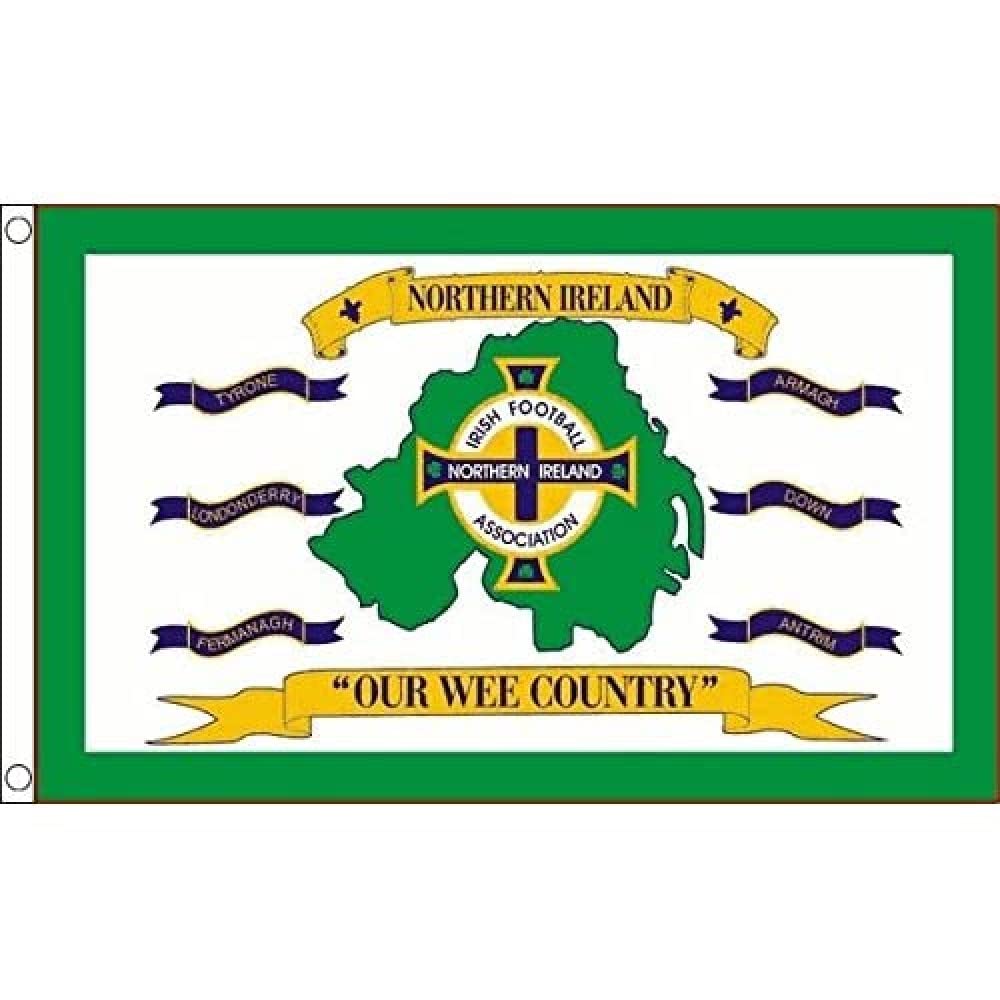 AZ FLAG - Northern Ireland Our Wee Country Flag - 3x5 Ft - 100D Polyester North Irish Football Banner with Two Metal Grommets - Fade Resistant - Vivid Colors - 3' x 5' Feet - 150x90 Cm