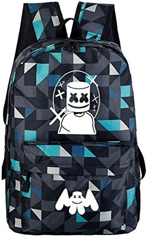 Galaxy Marshmallow Backpacks Student School Bags Bookbags Travel Bag Bookbag Laptop Backpack for Girls Boys (Diamond blue)