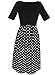 VfEmage Womens Vintage Summer Polka Dot Wear To Work Casual A-line Dress 2540 BLK 20