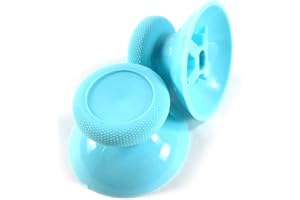 UCKY DO 2PCS 3D Analog Joystick Cap Thumb Stick Cap Thumbstick Replacement for Xbox One Slim Xbox One Xbox One Elite Controller (Light Blue)