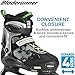 Bladerunner Ice by Rollerblade Micro Ice Girls, Junior, Adjustable, White and Blue, Ice Skates