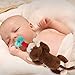 Baby Pacifier, Ztacking Pacifier Holder Infant Binky Nipple Teether Soothier Animal Monkey Toy Paci for Boys Girls - Non Toxic Removable Soothing