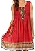 Sakkas Zulla Mid-Length Adjustable Tribal Floral Aztec Batik Tank Top Dress