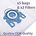 Qualtex AirClean Bags GN Hoover Complete Miele C2 C3 S2 S5 S8 S5210 S5211 S8310 Cat & Dog Powerline Silence Ecoline Fresh Vacuum Cleaners