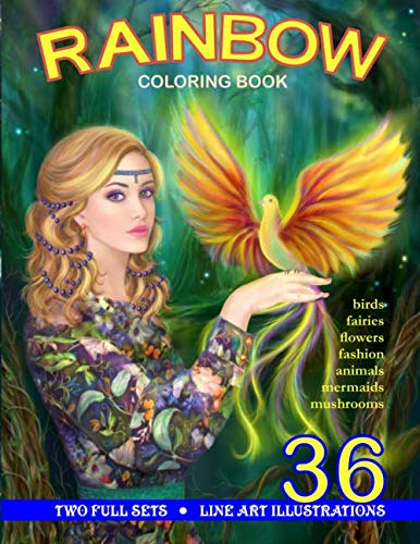 Rainbow. Line Art Coloring Book: Coloring Book for Adults by Alena Lazareva