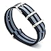 CIVO Watch Bands Premium Ballistic Nylon Watch Strap Stainless Steel Buckle (Black/Smoke (Bond), 22mm)