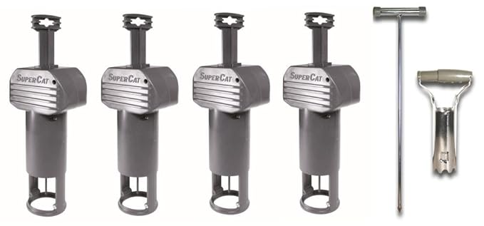SWISSINNO 5er Set: 4x Wühlmausfalle SuperCat plus 1x Zubehörset Lochfinder und Lochstanze, Wühlmausabwehr-Set, Set by Danto®