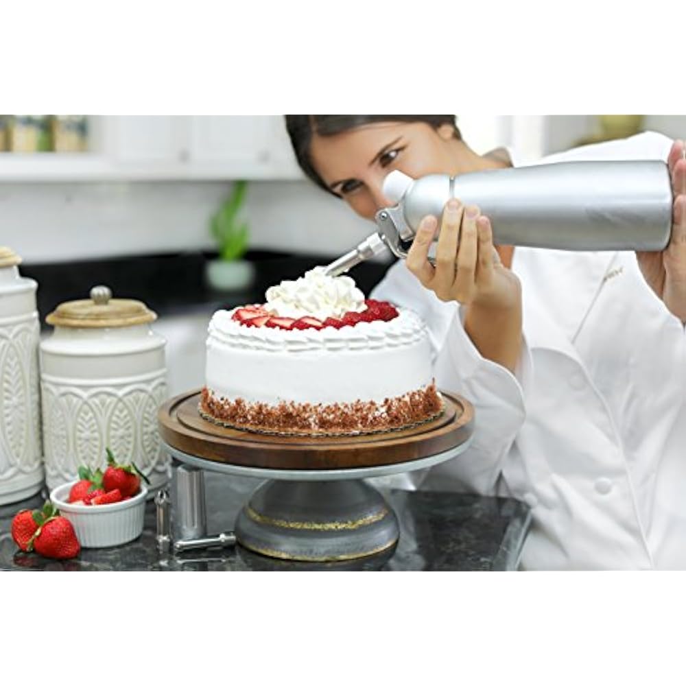 Whipped Cream Chargers & Whippers Dispenser With 3 Stainless Steel Tips And Full eBay