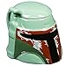 STAR WARS Boba Fett Mug - Ceramic Mandalorian Figural Coffee Mug with Removable Lid