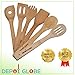 Kitchen Cooking Utensils Bamboo Spoon and Spatula 6 Set - By Depot Globe
