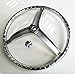 13.5Inch Stainless Steel Boat Steering Wheel 3 Spokes with Turning Knob,3/4