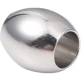 BEADIA Stainless Steel Spacer Beads 10x11mm Oval Loose Charm Caps Beads for DIY Jewelry Making 10pcs with 6mm Hole