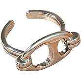 LWQYD Vintage Silver Adjustable Ring for Women, Boho Stackable Statement Ring, Antique Style Jewelry Gift