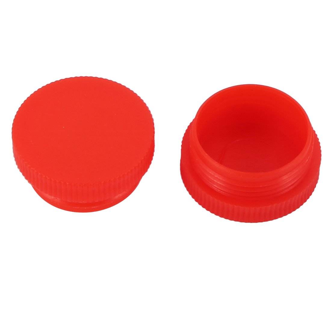 sourcingmap 2pcs M24 x 1.5mm PE External Threaded Tube Insert Cap Screw-in Cover Red