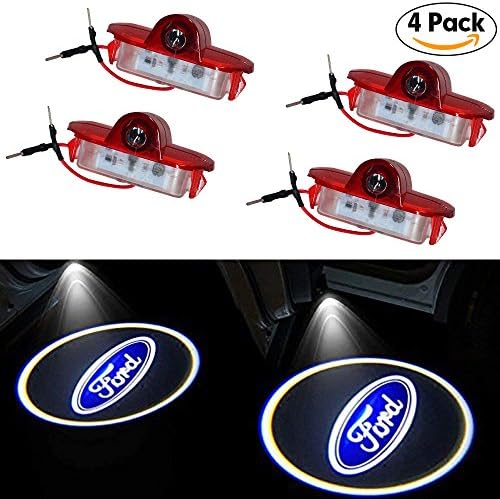 Excellent Car Door LED Lighting Entry Laser Ghost Shadow Projector Welcome Lamp Logo Light (Pack of 4) (Ford logo)
