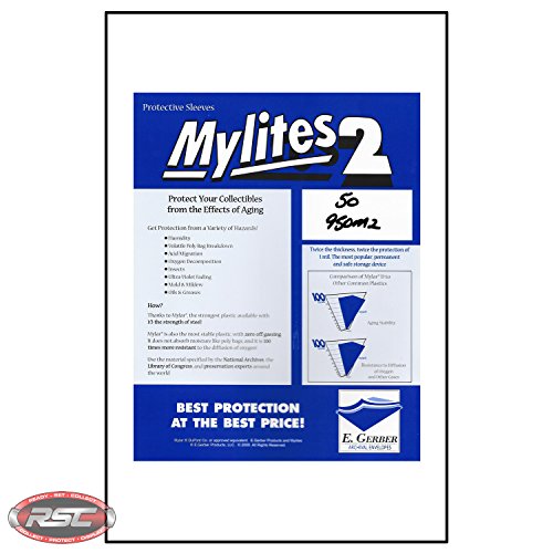 Mylites 2 Mylar Sleeves for Sheet Music & Large Magazines 9-1/2