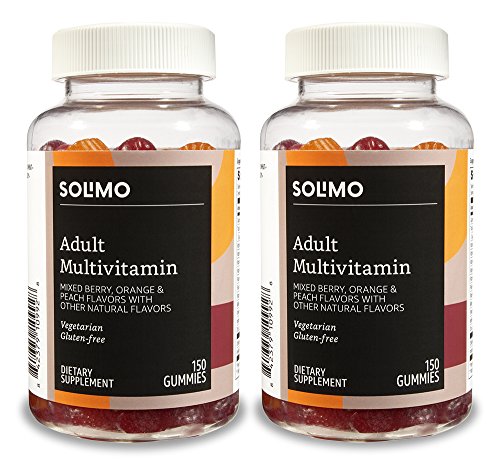 Amazon Brand - Solimo Adult Multivitamin, 150 Gummies, 75-Day Supply (Pack of 2)