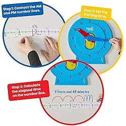 hand2mind Advanced NumberLine Clock, Telling Time