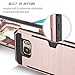 Galaxy S7 Case, TILL(TM) Wallet Case [Card Pocket] Shockproof Dual Protective Shell Rubber Bumper w/Card Holder Slot Kickstand Case Cover for Samsung Galaxy S7 S VII G930 GS7 All Carrier [Rose Gold]