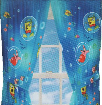 Nickelodeon Spongebob Squarepants Curtain Set Fish School Window